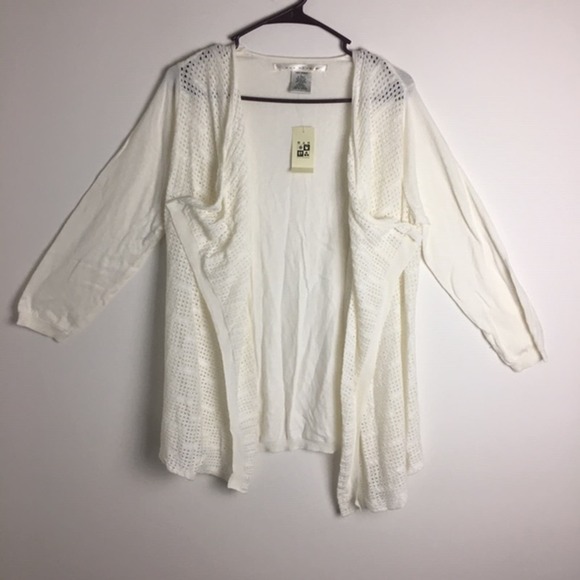 Max Studio Shrug White Size Large - Picture 1 of 16
